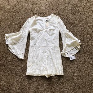 Flare arm romper